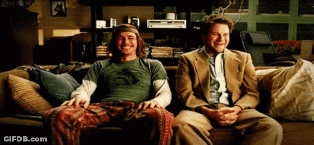 Pineapple Express James Franco Seth Rogen Cracking Up GIF