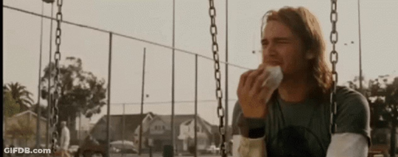 Pineapple Express Saul Silver Swing Eating Alone GIF
