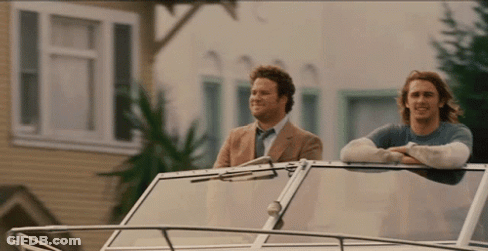 Pineapple Express Seth Rogen James Franco Motorcade GIF