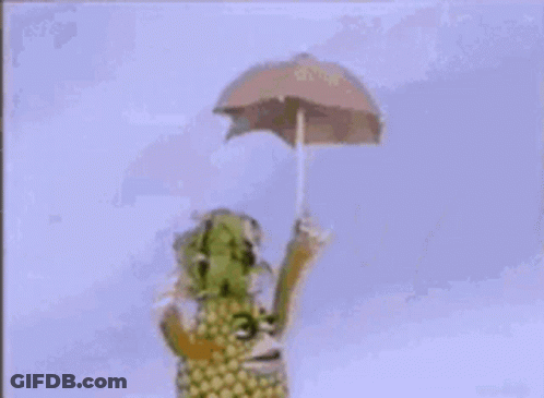 Pineapple With Arms And Legs Making Funny Face GIF