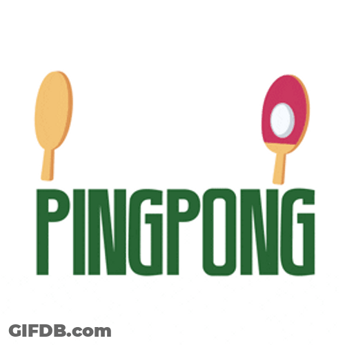 Ping Pong Calligraphy With Moving Table Tennis Rackets GIF