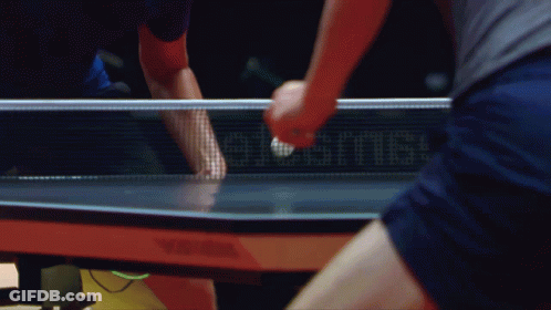 Ping Pong Game On Table GIF