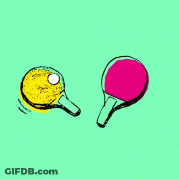 Ping Pong Paddles And Ball GIF