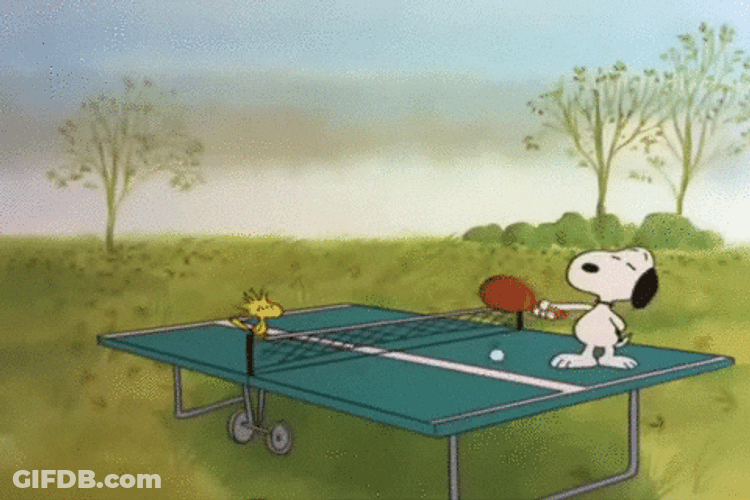 Pingpong Peanuts Snoopy Thanksgiving GIF