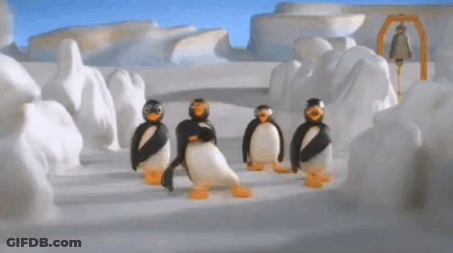 Pingu And Penguins Dancing GIF
