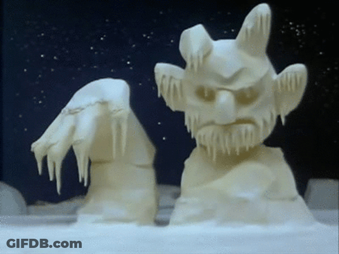 Pingu Fighting Ice Figures GIF