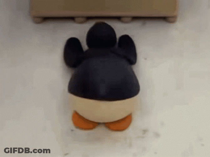 Pingu Hide In Box GIF