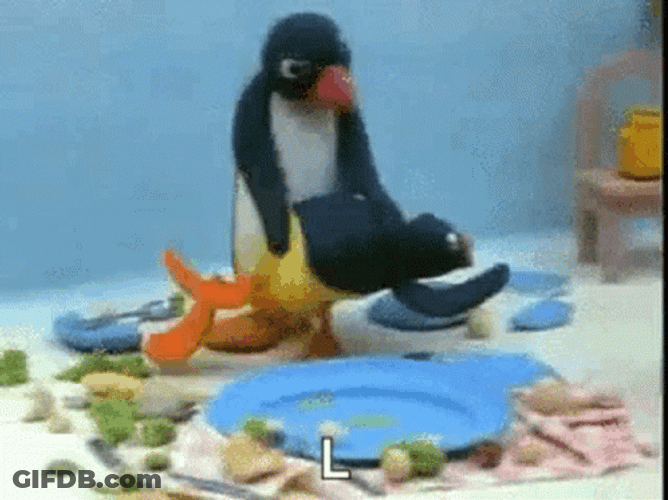 Pingu Hitting And Scolded GIF