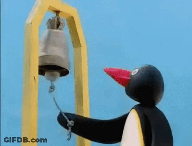Pingu Ringing Bell GIF