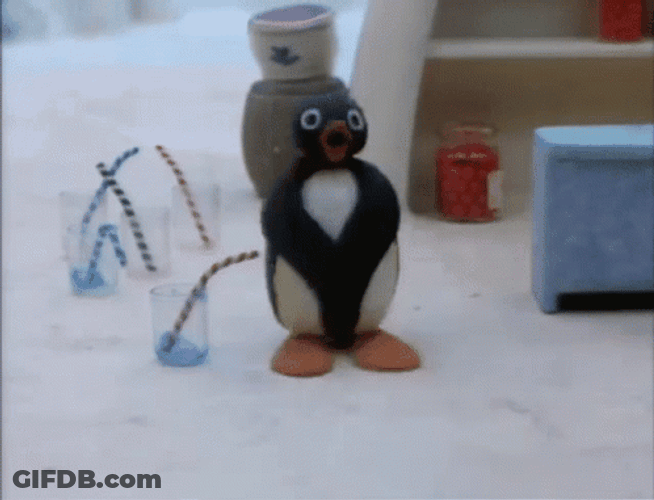 Pingu The Penguin Wants To Pee GIF