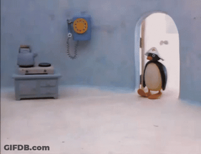 Pingu Walking Inside Noot Noot GIF