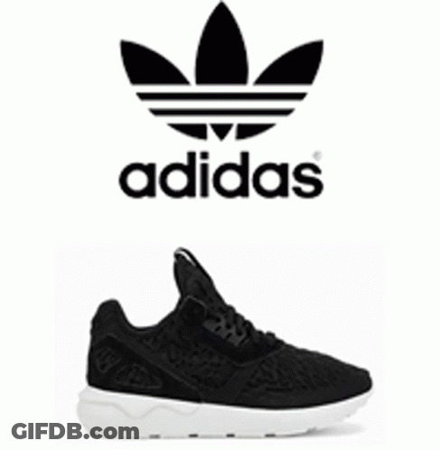 Pink Adidas Shoes With Black Logo GIF