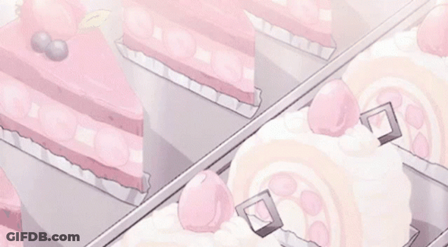 Pink Aesthetic Anime Bakeshop Dessert GIF