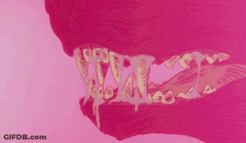 Pink Aesthetics Dinosaur Sharp Teeth GIF