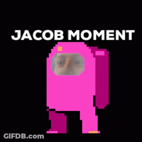 Pink Among Us Character Saying Jacob Moment GIF