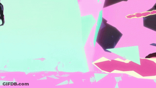 Pink And Blue Background With Triangles GIF