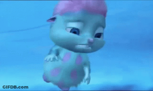 Pink And Blue Cartoon Caterpillar Walking GIF