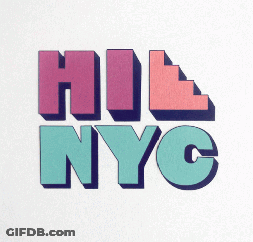 Pink And Blue Hill NYC GIF