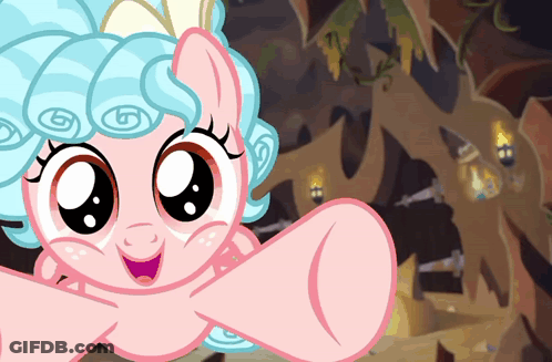 Pink And Blue Pony With Swirl Hair GIF