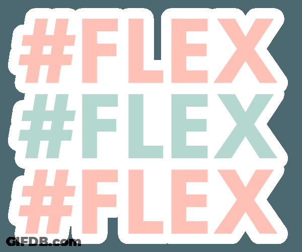 Pink And Light Blue Hashtag Flex GIF