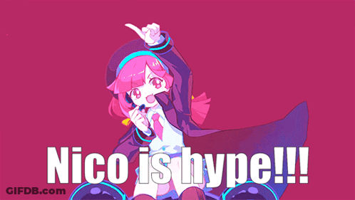 Pink And Purple Anime Girl Nico Is Hype GIF