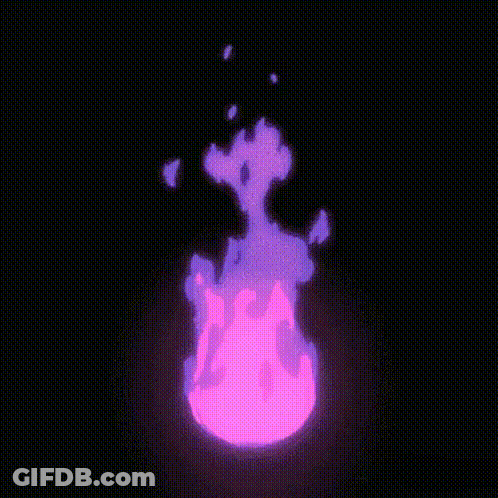 Pink And Purple Flame Coming Out Of Hole In Ground GIF