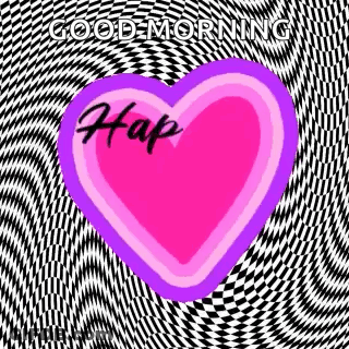 Pink And Purple Heart Good Morning Hap GIF