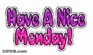 Pink And Silver Graphic Saying Have A Nice Monday GIF