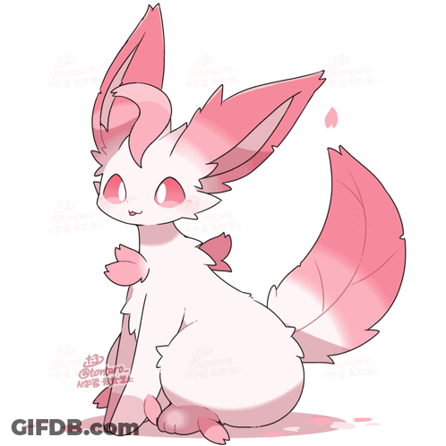 Pink And White Animal With Number 13 GIF