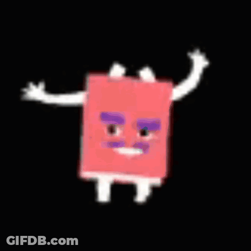 Pink And White Cartoon Character Flying GIF