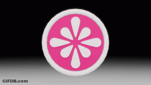Pink And White Flower In White Circle GIF