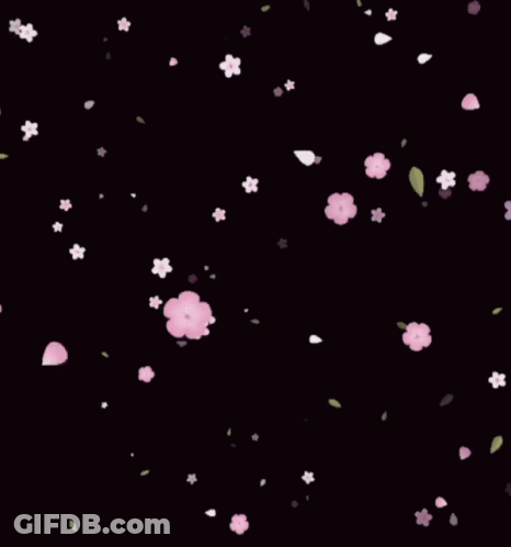 Pink And White Flowers Falling GIF