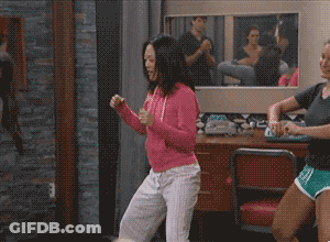 Pink And White Heart Balloons Saying Happy Love Day GIF