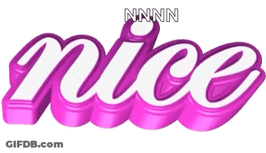 Pink And White Nice Sign GIF