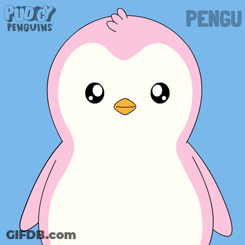 Pink And White Penguin Surrounded By Money Pengu GIF