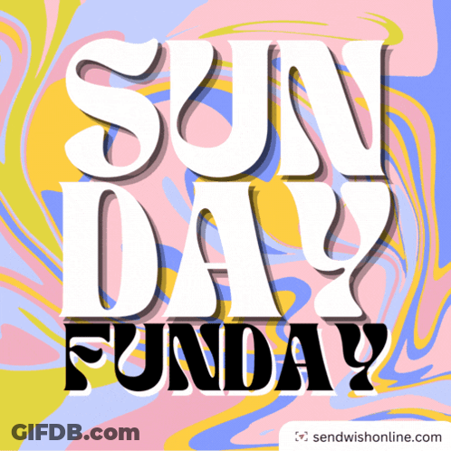 Pink And Yellow Sunday Funday Poster GIF