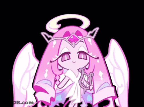 Pink Angel With Wings And Halo GIF