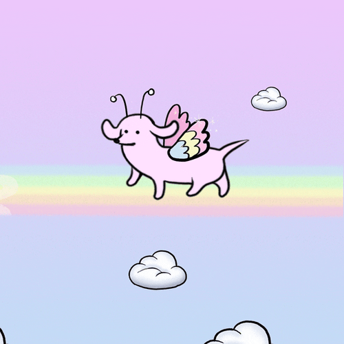 Pink Anime Doggo GIF
