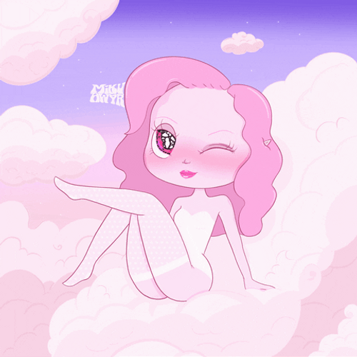 Pink Anime Flirt GIF