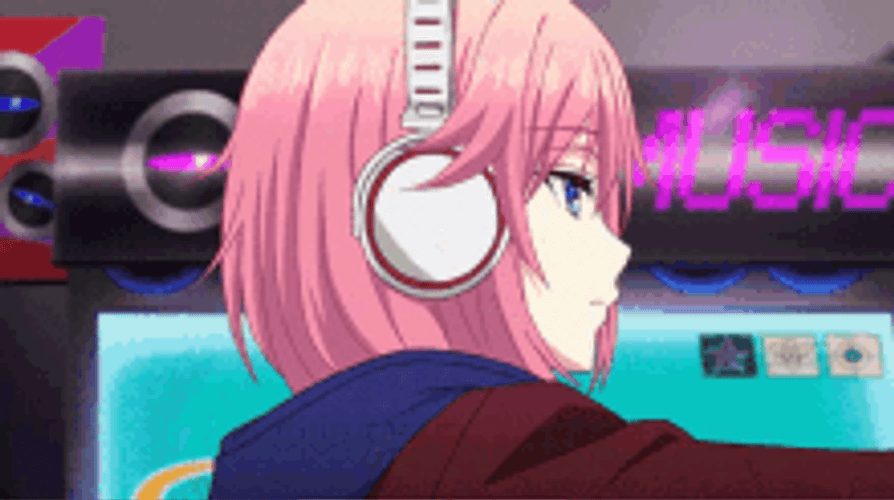 Pink Anime Gamer GIF