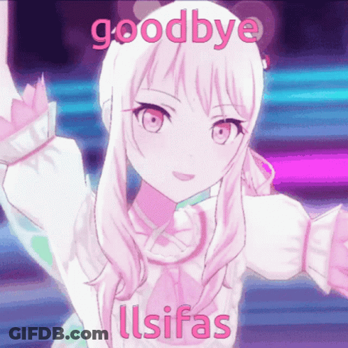 Pink Anime Girl Saying Goodbye Ulsifas GIF