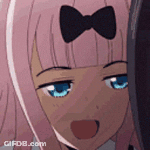 Pink Anime Girl With Bow In Hair GIF