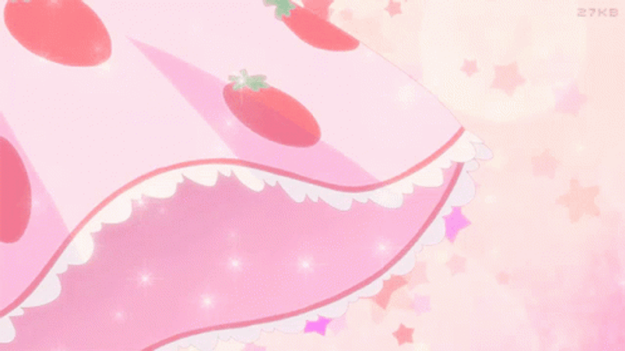 Pink Anime Gown GIF