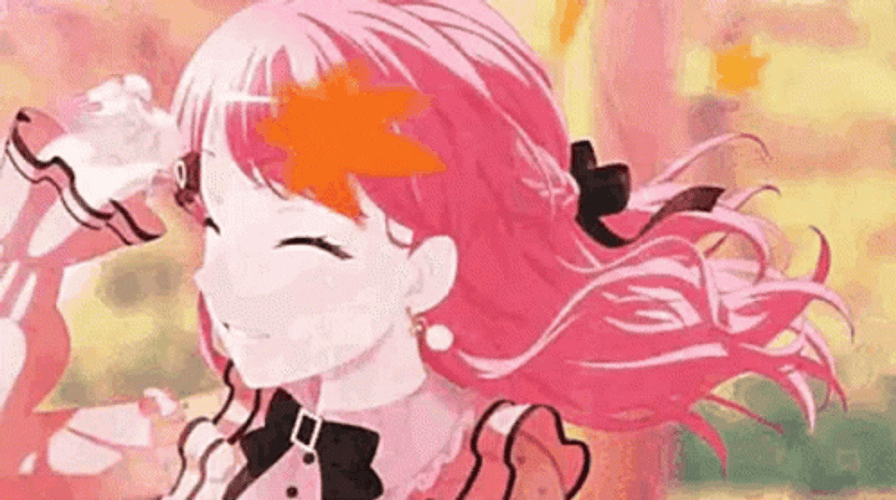 Pink Anime Lenses GIF