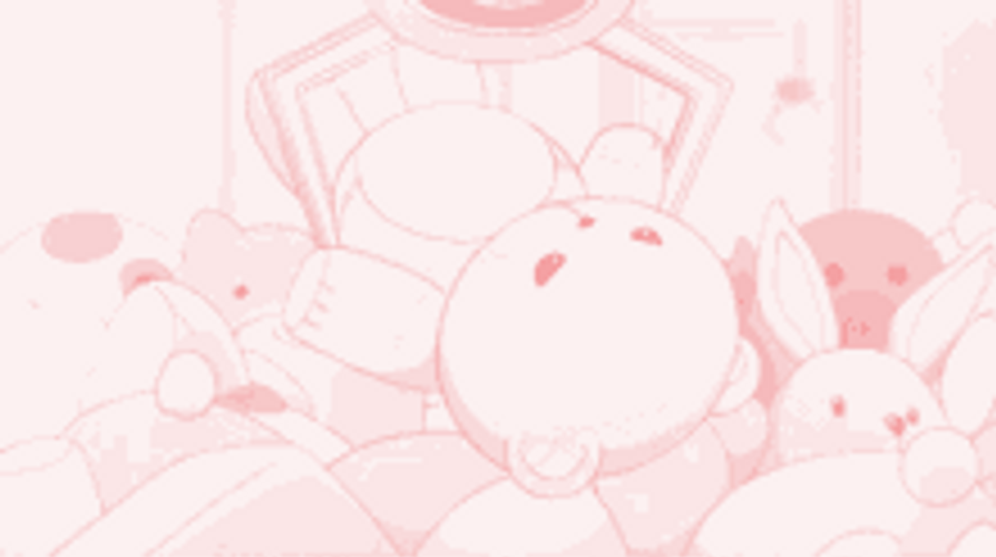 Pink Anime Plush GIF