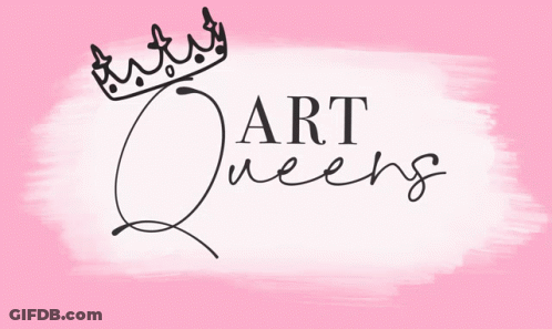 Pink Background Art Queens With Crown GIF