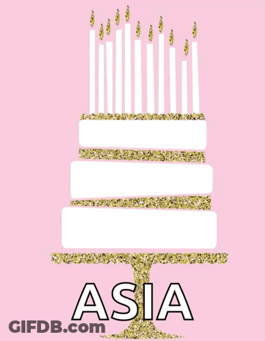 Pink Background Birthday Cake Happy Birthday To You Asia GIF