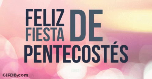Pink Background Feliz Fiesta De Pentecostes GIF