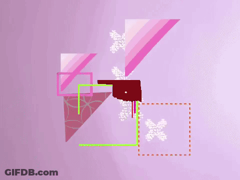 Pink Background Hand Pointing To Heart GIF
