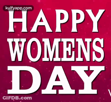 Pink Background Happy Women's Day GIF